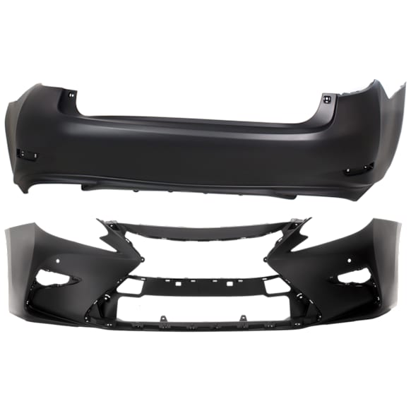 Front and Rear Primed Bumper Cover