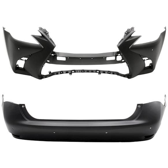 Front and Rear Primed Bumper Cover