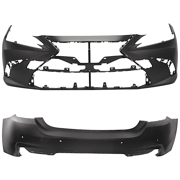 Front and Rear Primed Bumper Cover