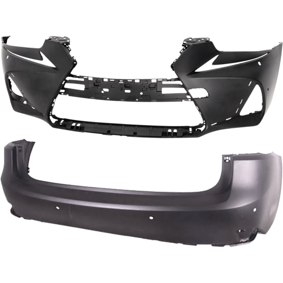 Front and Rear Primed Bumper Cover