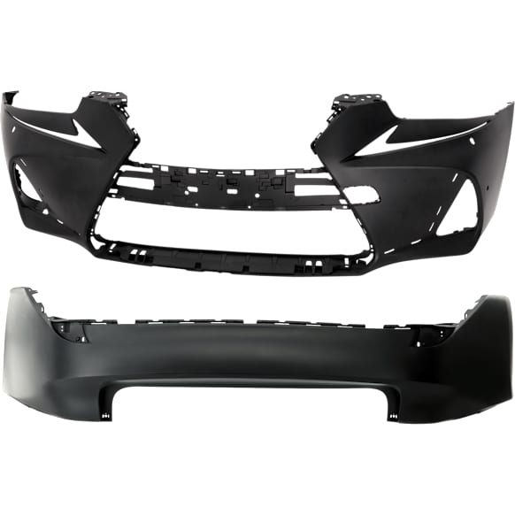 Front and Rear Primed Bumper Cover