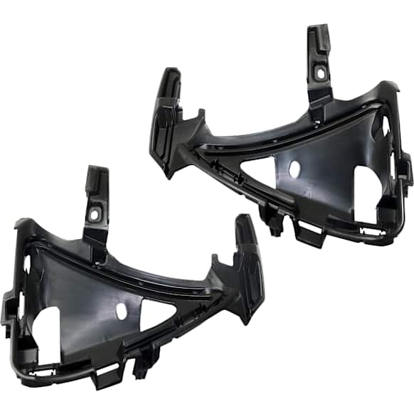 Front, Driver and Passenger Side, Outer Bumper Grilles, Textured Black