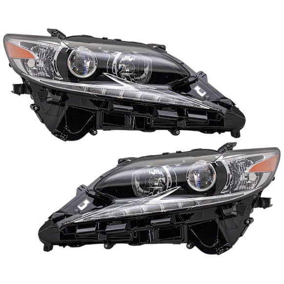 Driver and Passenger Side Halogen Headlight, Without bulb(s), OE Replacement