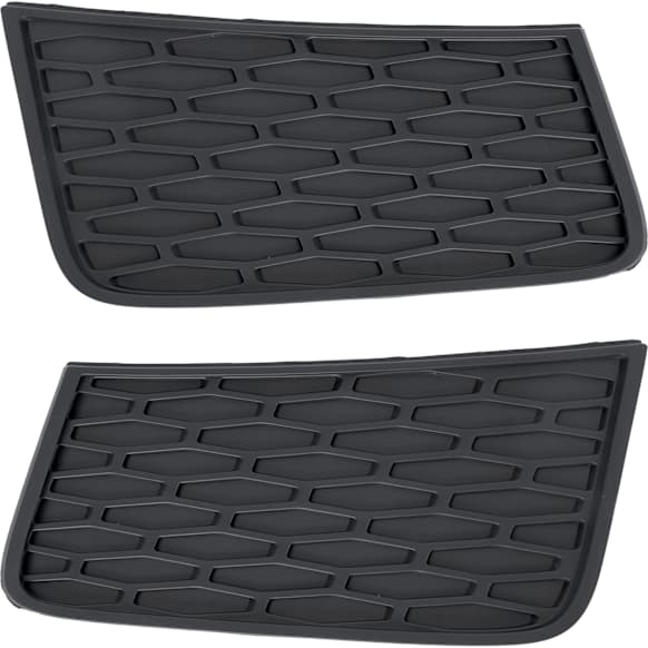 Front, Driver and Passenger Side, Upper Fog Light Trim, Textured Black