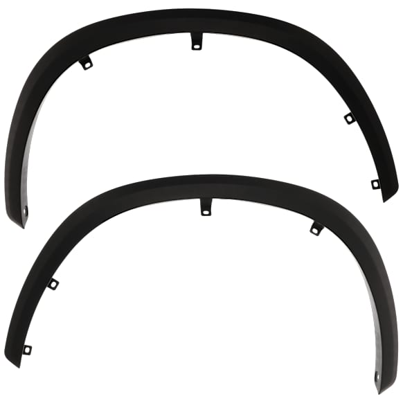 Front, Driver and Passenger Side Fender Flares, Textured Black