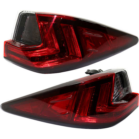Driver and Passenger Side, Outer Tail Lights, with Bulbs, LED, Mounts On Body, For Models With Standard Type Tail Light