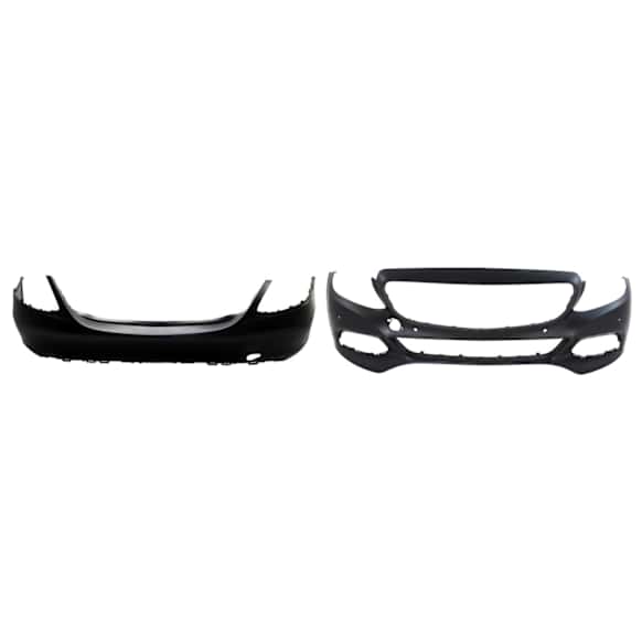 Sedan Front and Rear Primed Bumper Cover
