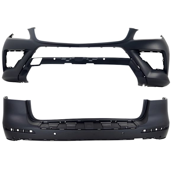 Front and Rear Primed Bumper Cover