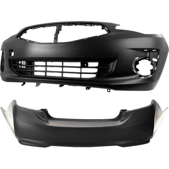 Front and Rear Primed Bumper Cover CAPA Certified