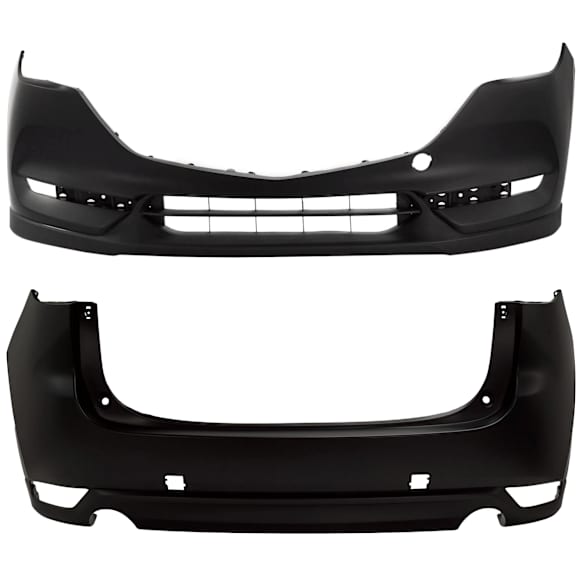 Front and Rear Primed Bumper Cover, CAPA Certified