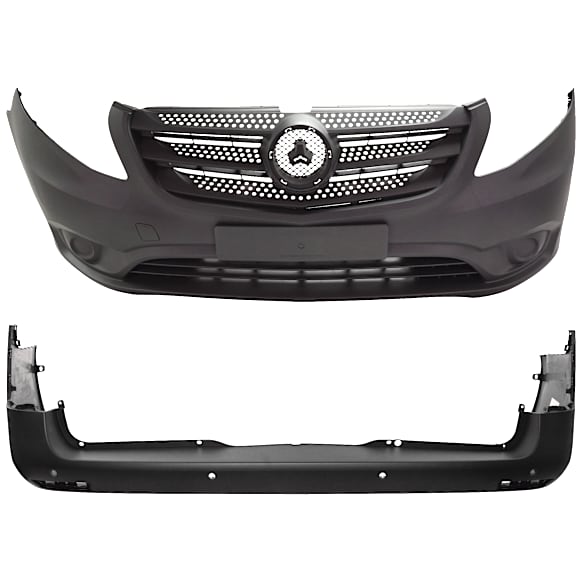 Front and Rear Textured Bumper Cover 2.0L, 4Cyl
