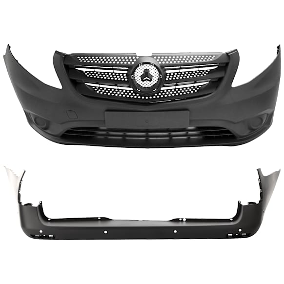 Front and Rear Textured Bumper Cover 2.0L, 4Cyl