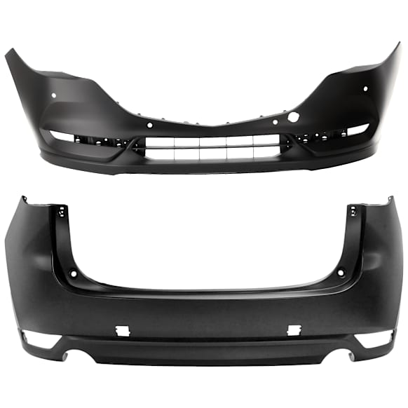 Front and Rear Primed Bumper Cover, CAPA Certified