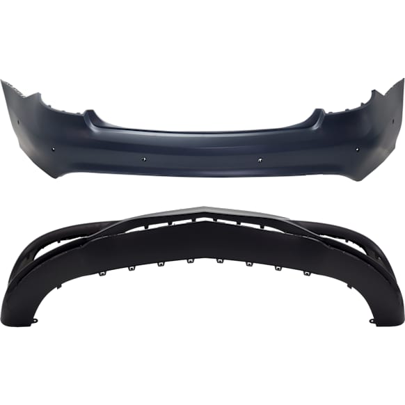 Front and Rear Primed Bumper Cover