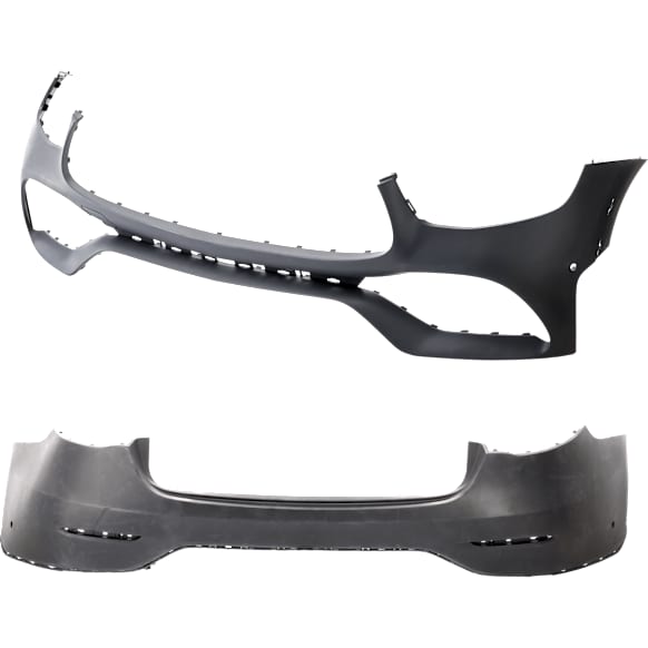 Front and Rear Primed Bumper Cover