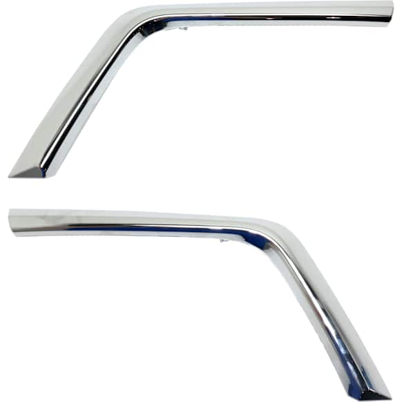 Front, Driver and Passenger Side, Upper and Lower Bumper Trims, Chrome