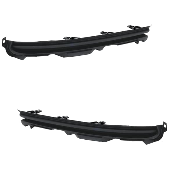 Front, Driver and Passenger Side Fog Light Cover, Black