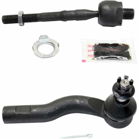Front, Passenger Side, Inner and Outer Tie Rod Ends