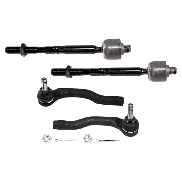 Front, Driver and Passenger Side, Inner and Outer Tie Rod Ends