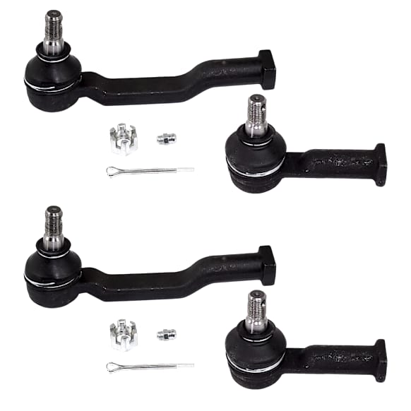 Front, Driver and Passenger Side, Inner and Outer Tie Rod Ends