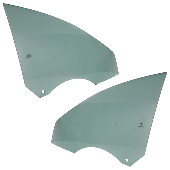 Front, Driver and Passenger Side Door Glasses, Green Tint, Replaces NAGS Number FD26227GTN FD26228GTN