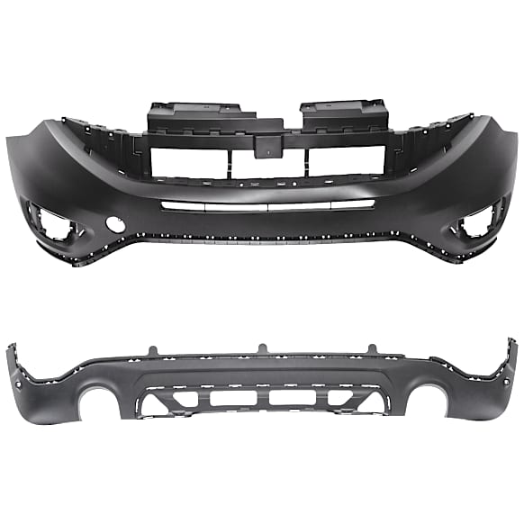 Rear, Upper And Lower Upper - Primed, Lower - Textured Bumper Cover