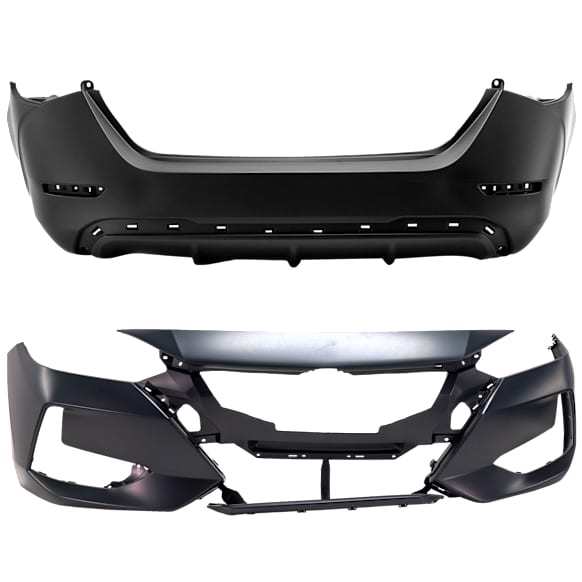 Front and Rear Primed Bumper Cover 2.0L, 4Cyl