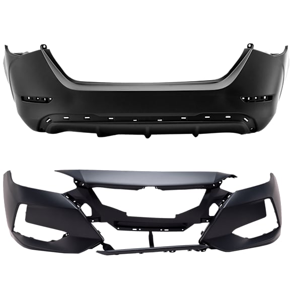 Front and Rear Primed Bumper Cover 2.0L, 4Cyl