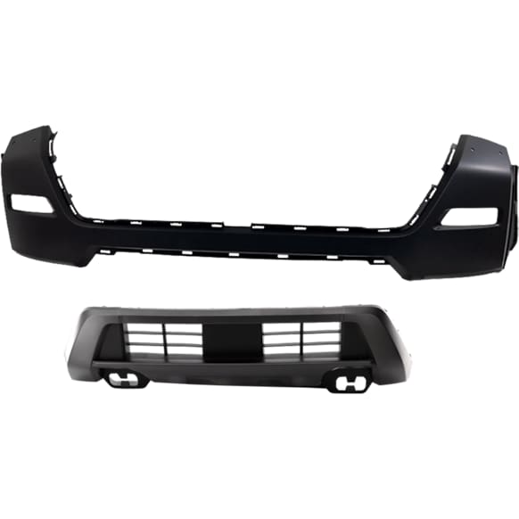 Front, Upper and Lower Upper - Primed, Lower - Textured Bumper Cover