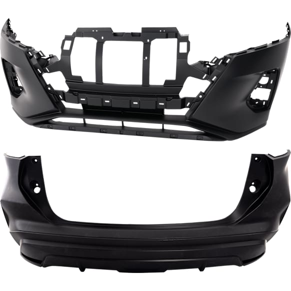 Front and Rear Primed Bumper Cover