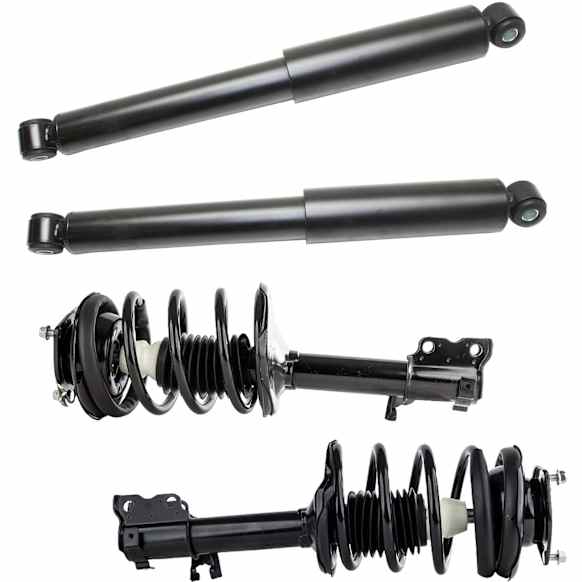 Front and Rear, Driver and Passenger Side Shock and Fully Loaded Strut