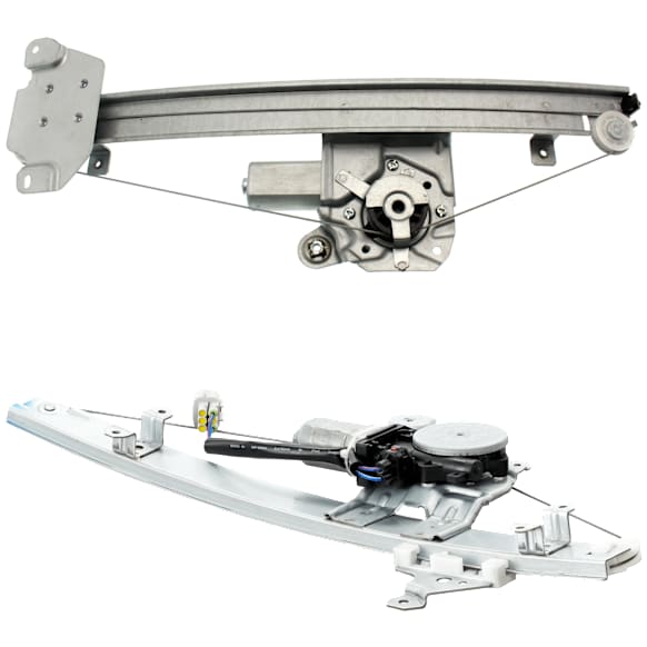 Front And Rear, Driver Side Power Window Regulator, With Motor