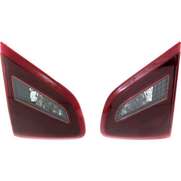 Driver and Passenger Side, Inner Halogen Tail Lights, with Bulbs, Mounts on Trunk Lid, For Models With Sport Package, CAPA CERTIFIED