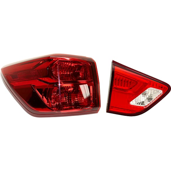 Driver Side, Inner And Outer Halogen Tail Light, With bulb(s), OE Replacement, CAPA Certified