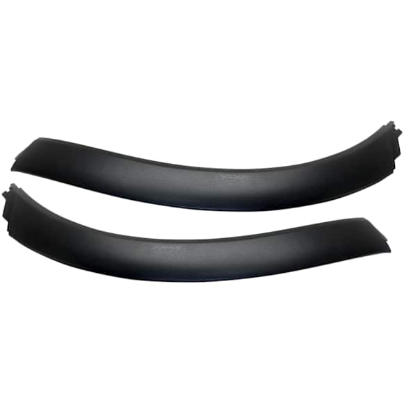 Front, Driver and Passenger Side, Front Section Fender Trim, Textured Black, For Models With 2 Piece Fender Flares