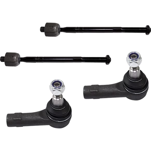 Front, Driver and Passenger Side, Inner and Outer Tie Rod Ends