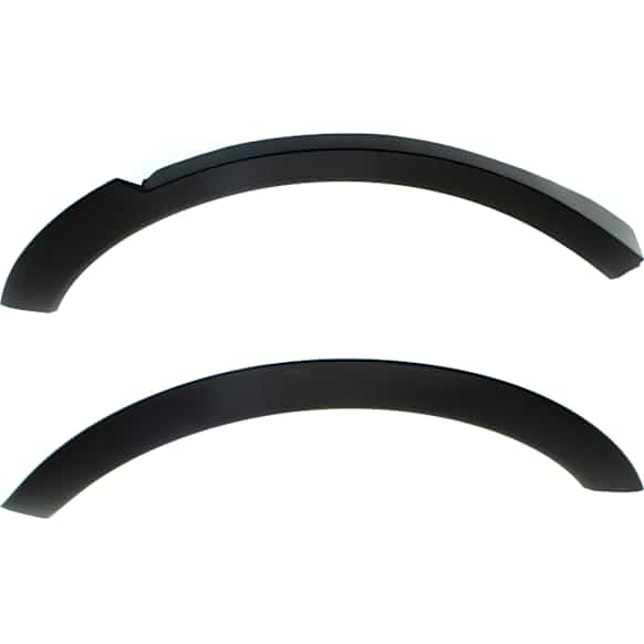 Rear, Driver and Passenger Side, Middle Section Fender Trim, Textured Black, 3-Piece, Mounts on Quarter Panel