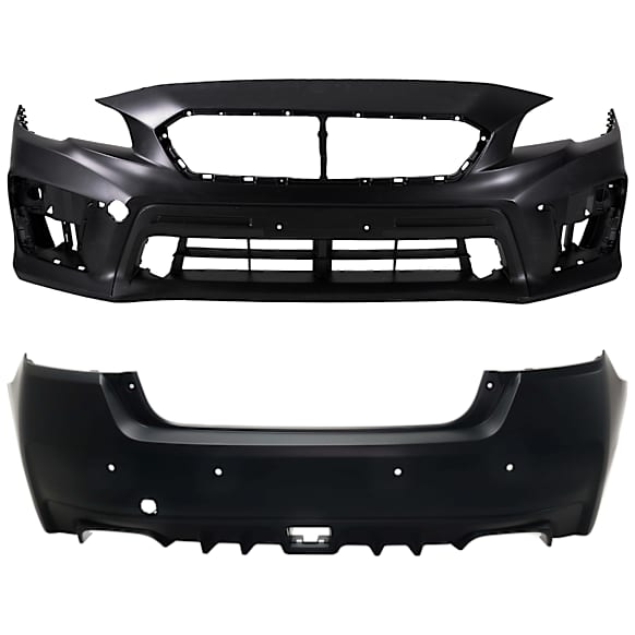 Front and Rear Primed Bumper Cover