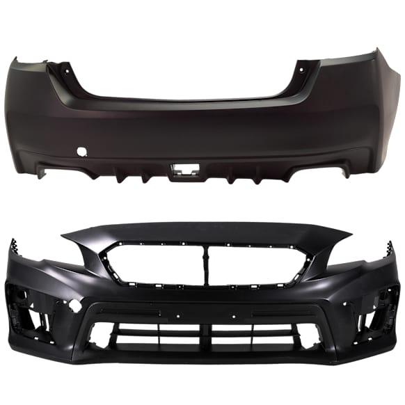 Front and Rear Primed Bumper Cover