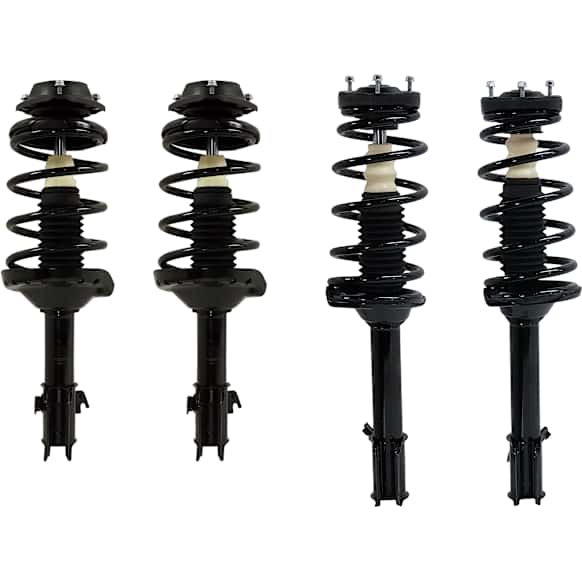 Front and Rear, Driver and Passenger Side Fully Loaded Strut, Without Self Leveling Suspension