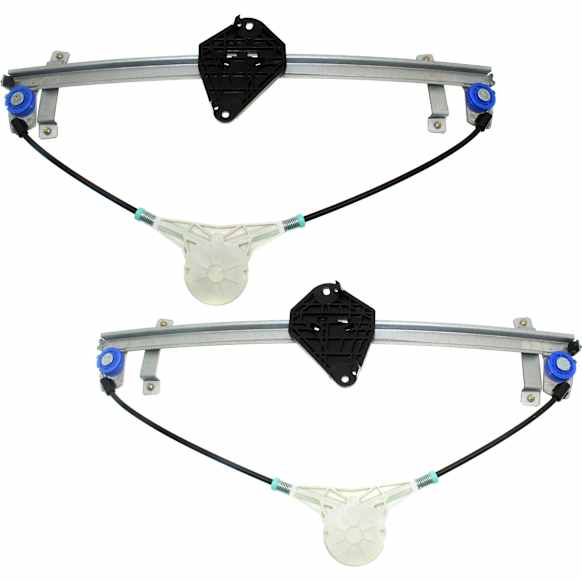 Front, Driver and Passenger Side Power Window Regulator, Without Motor