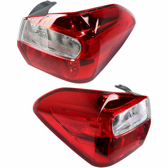 Driver and Passenger Side Halogen Tail Light, Without bulb(s), OE Replacement, CAPA Certified