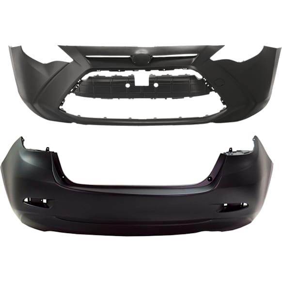 Front and Rear Primed Bumper Cover