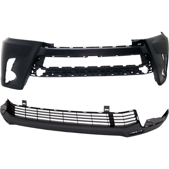 Front, Upper and Lower Upper - Primed, Lower - Textured Bumper Cover CAPA Certified