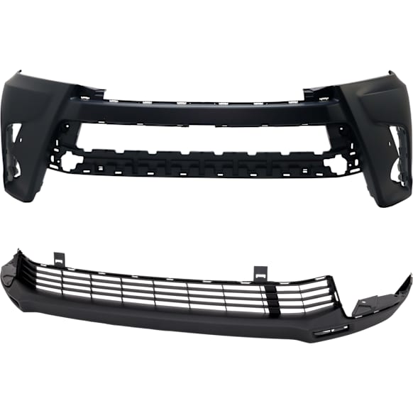 2017 Toyota Highlander - Front, Upper and Lower Upper - Primed, Lower - Textured Bumper Cover, CAPA Certified