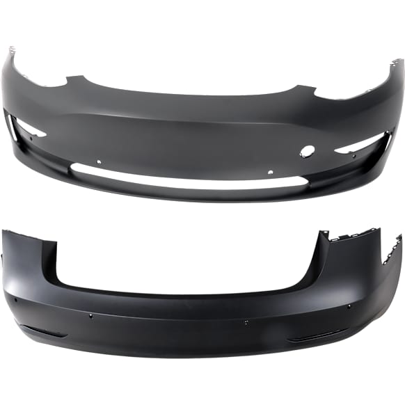 Front and Rear Primed Bumper Cover