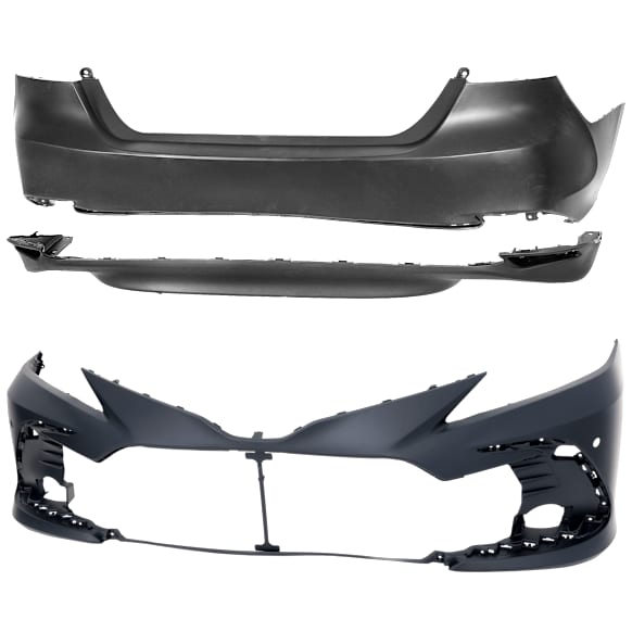 Front and Rear Front - Primed, Rear - Paint to Match Bumper Cover