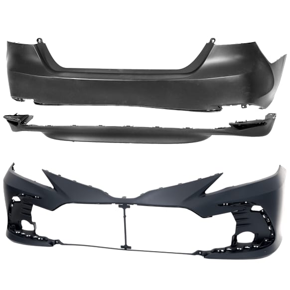 Front and Rear Front - Primed, Rear - Paint to Match Bumper Cover
