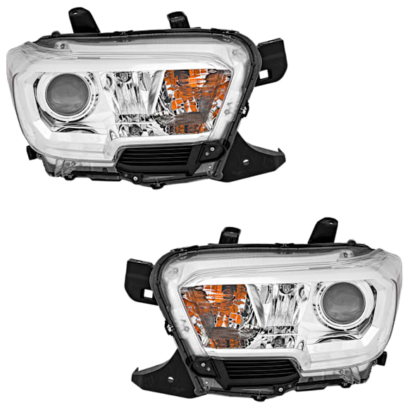 2023 Toyota Tacoma SR - Passenger Side, Driver Side Halogen Headlight, With bulb(s), For Models Without LED Daytime Running Lights and Fog Lights, OE Replacement, CAPA Certified