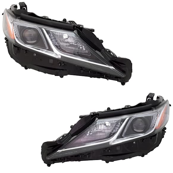 Driver and Passenger Side Headlights, with Bulbs, LED, For Models without LED Signal Light, Japan Built Vehicle, CAPA CERTIFIED